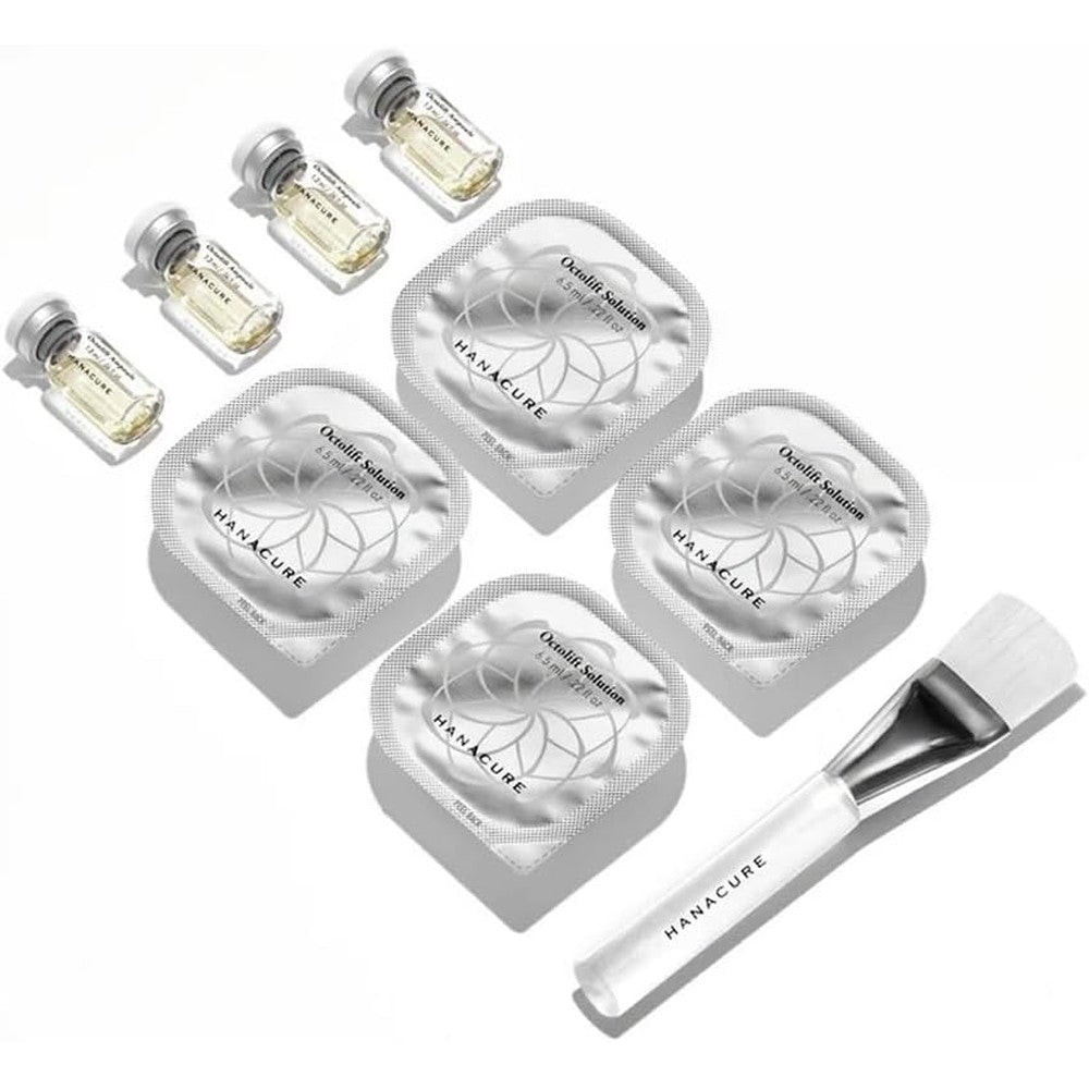 Hanacure All In One Facial Set front view showcasing the luxury lifting treatment boxes