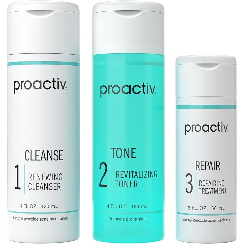 Proactiv 3 Step Acne Treatment System sixty day complete skin care kit front view