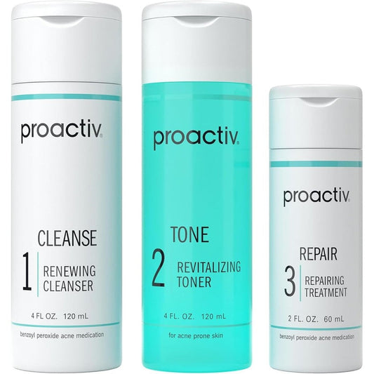 Proactiv 3 Step Acne Treatment System sixty day complete skin care kit front view