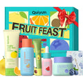 QUIYUM Fruit Skincare Set front view showing all 5 routine products
