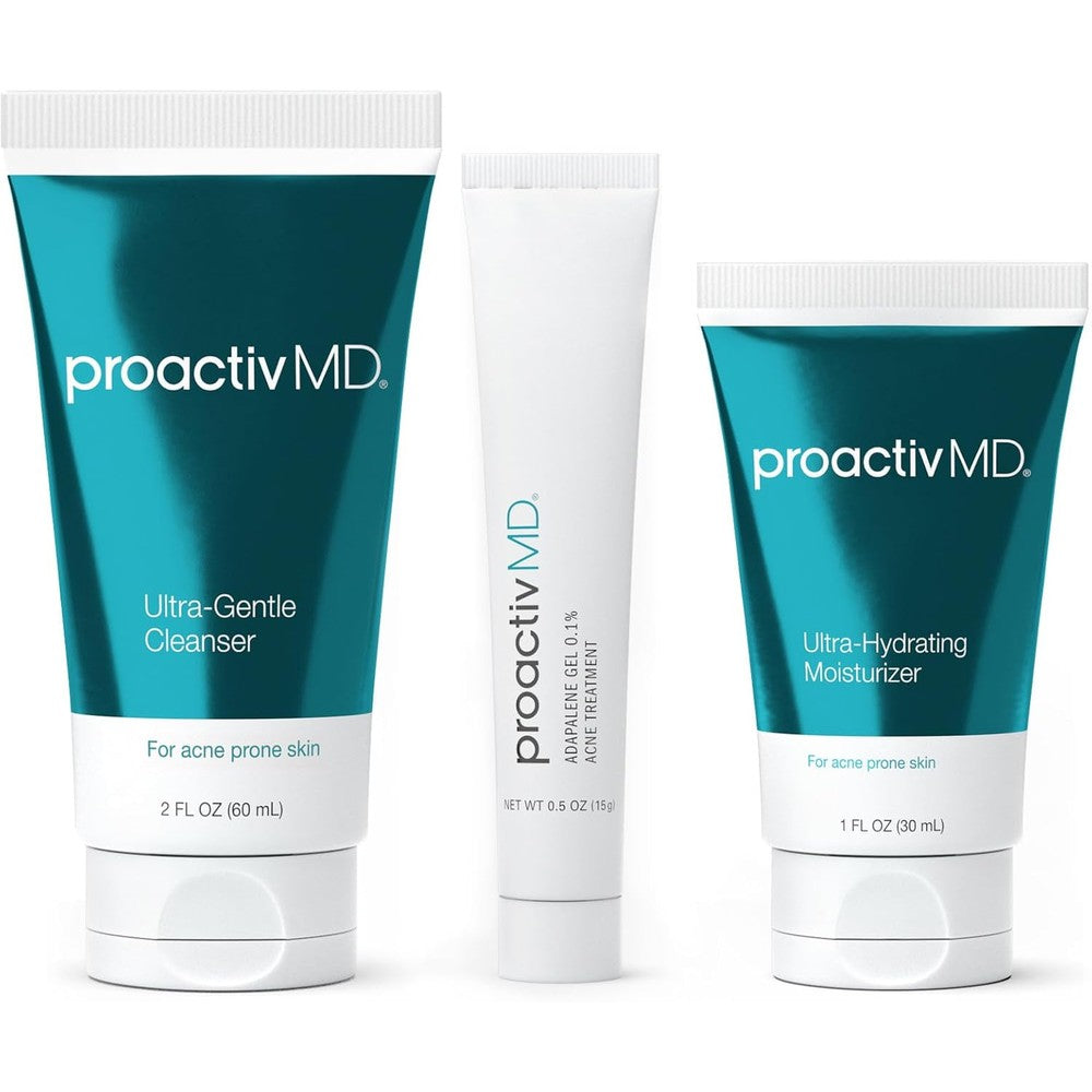 Proactiv MD 3-Step Routine Acne Treatment Kit front view showing cleanser gel and moisturizer