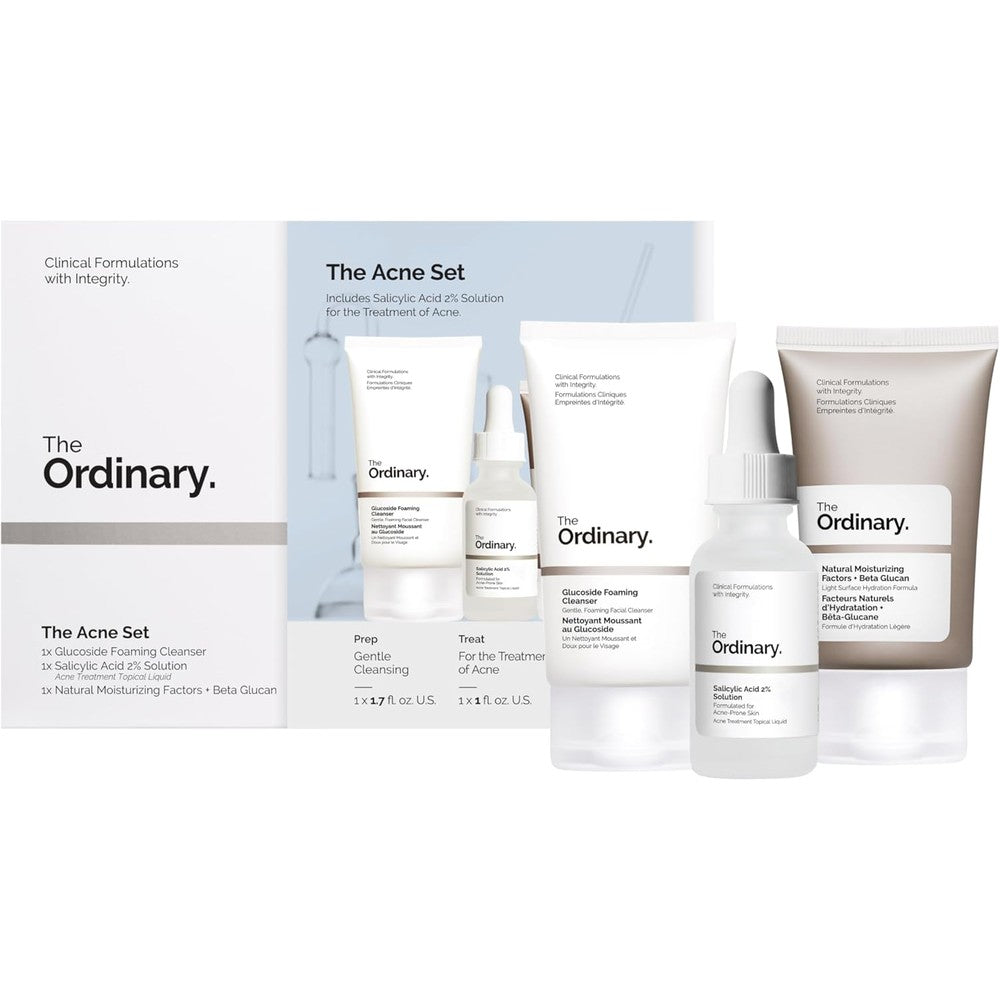 The Ordinary Acne Set three step routine for blemish and breakout care