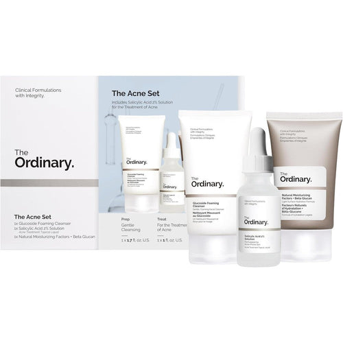 The Ordinary Acne Set three step routine for blemish and breakout care