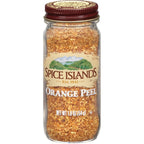 Spice Islands orange peel jar front view showing label and size