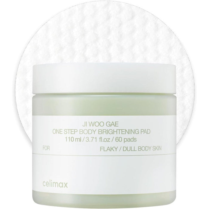 Celimax body brightening pad front view container packaging