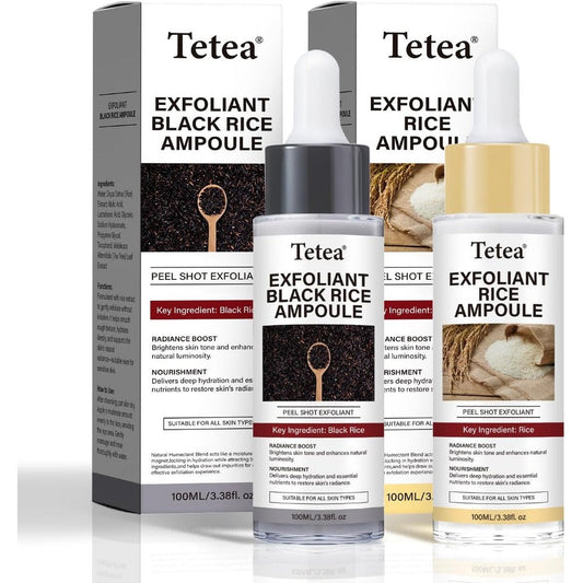 Tetea Peel Shot Glow Rice Ampoule Duo front view of the two pieces packaging