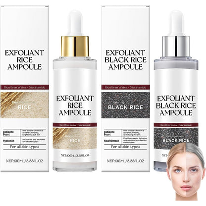 Vincofoo Rice Exfoliant Ampoule Duo front view gentle face peeling solution