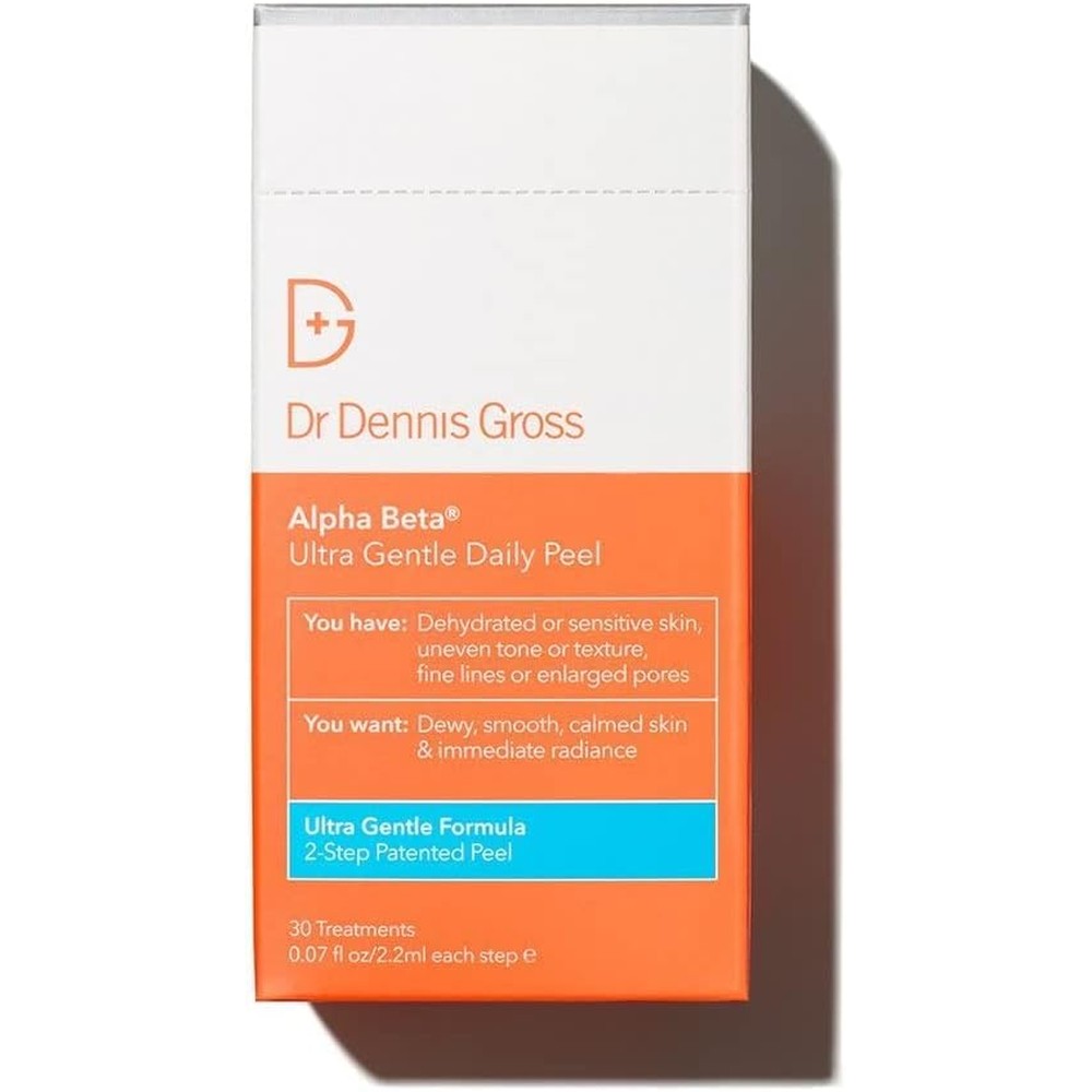 Dr. Dennis Gross Skincare Alpha Beta Ultra Gentle Daily Peel 30 packettes front packaging view