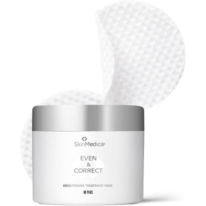 SkinMedica Even and Correct Brightening Treatment Pads front view of sixty count container on white background