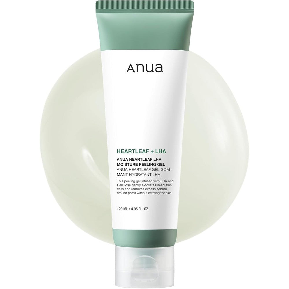 Anua Heartleaf LHA Moisture Peeling Gel 120ml front view for Korean glass skin.