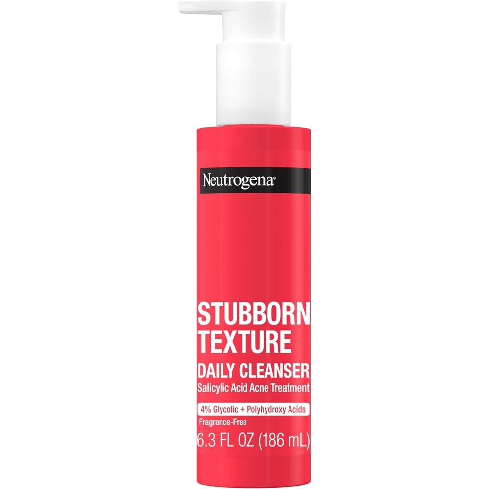 Neutrogena Stubborn Texture Daily Acne Facial Cleanser bottle front view