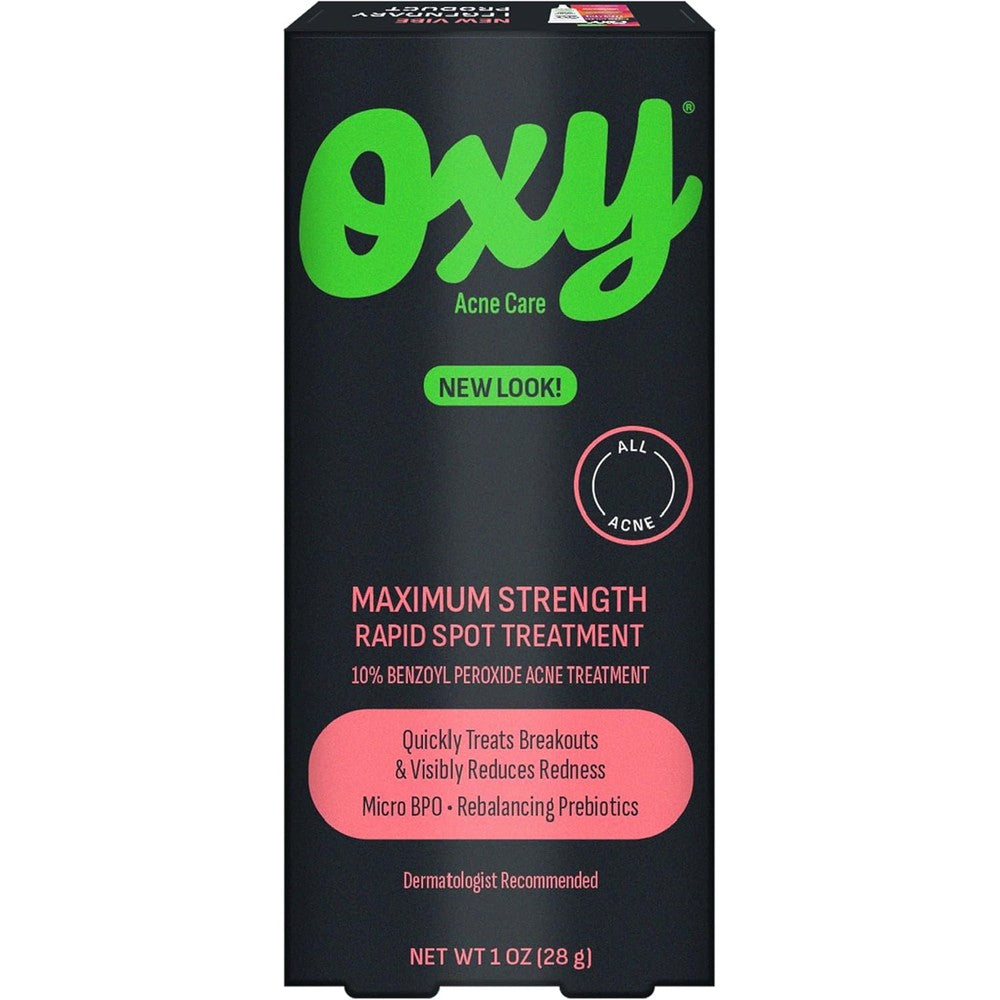 Oxy Rapid Acne Spot Treatment 1 Ounce tube front view for acne-prone skin care.