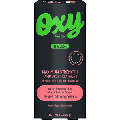 Oxy Rapid Acne Spot Treatment 1 Ounce tube front view for acne-prone skin care.