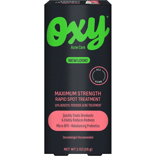 Oxy Rapid Acne Spot Treatment 1 Ounce tube front view for acne-prone skin care.