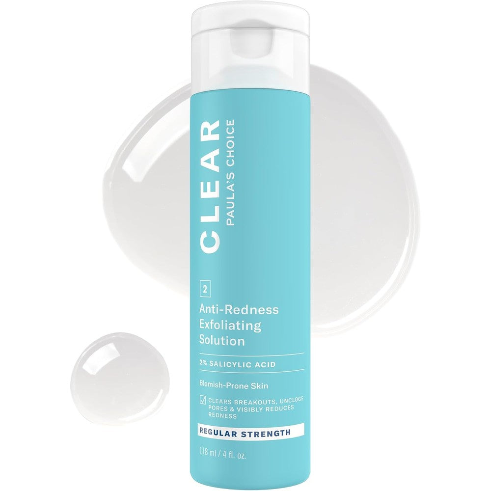 Paula's Choice CLEAR Regular Strength Anti-Redness Exfoliating Solution front view bottle packaging