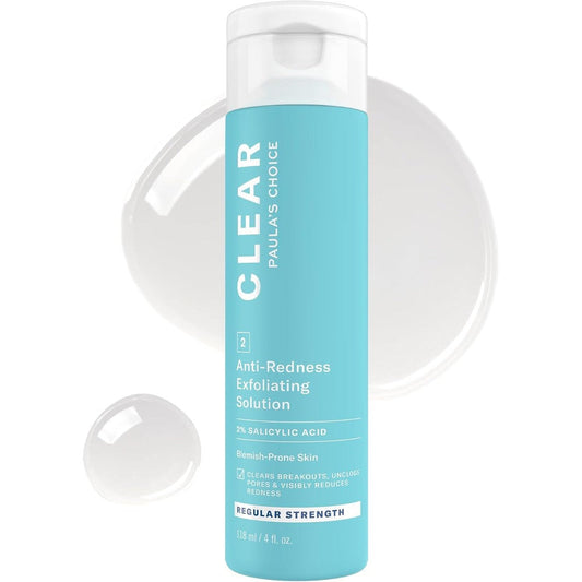 Paula's Choice CLEAR Regular Strength Anti-Redness Exfoliating Solution front view bottle packaging