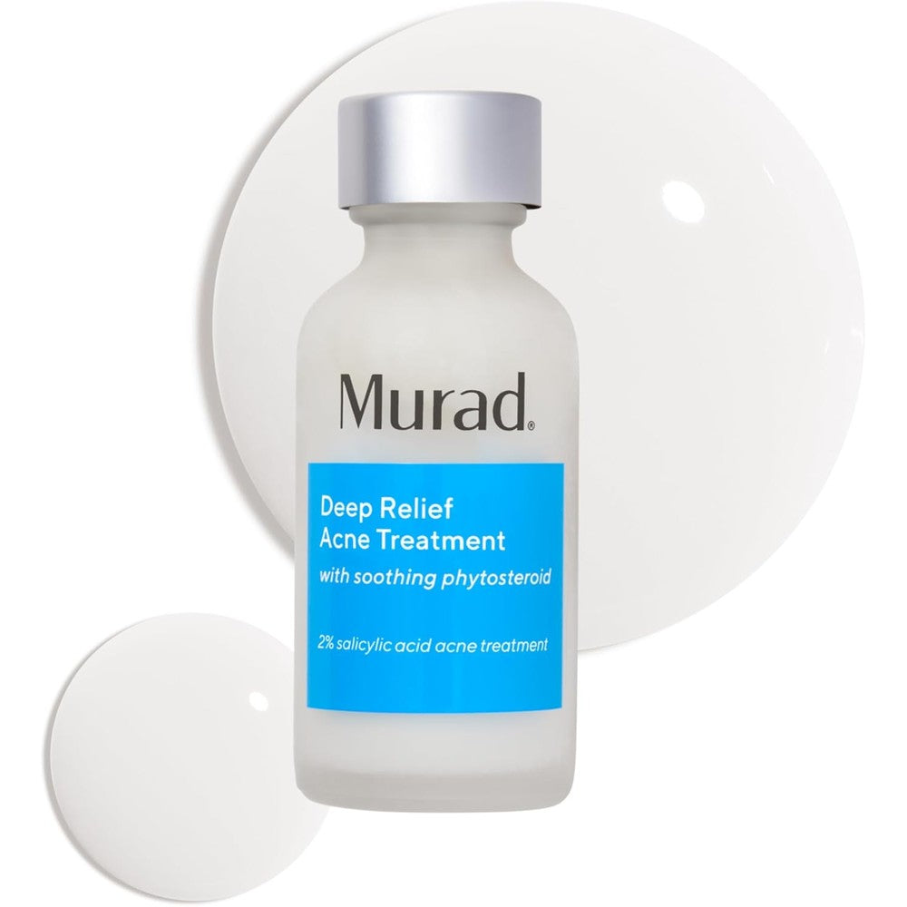 Murad Deep Relief Acne Treatment front view bottle for painful hormonal breakout relief