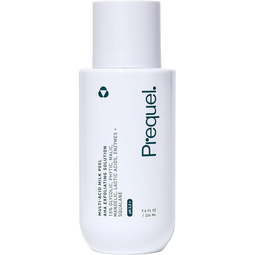 Prequel Skin Multi Acid Milk Peel professional exfoliating solution front view packaging bottle for skin brightening