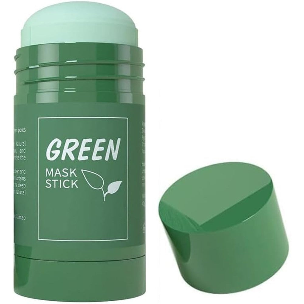 LEDeng green tea mask stick front view showing product packaging for pore cleansing