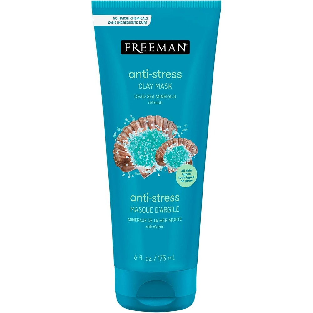 Freeman Anti Stress Dead Sea Minerals Clay Mask 175 ml tube front view