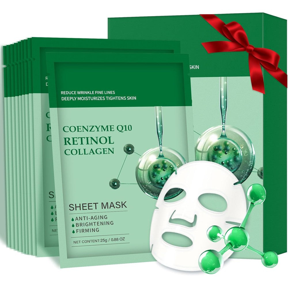 IREV collagen and retinol face mask pack of 10 front view