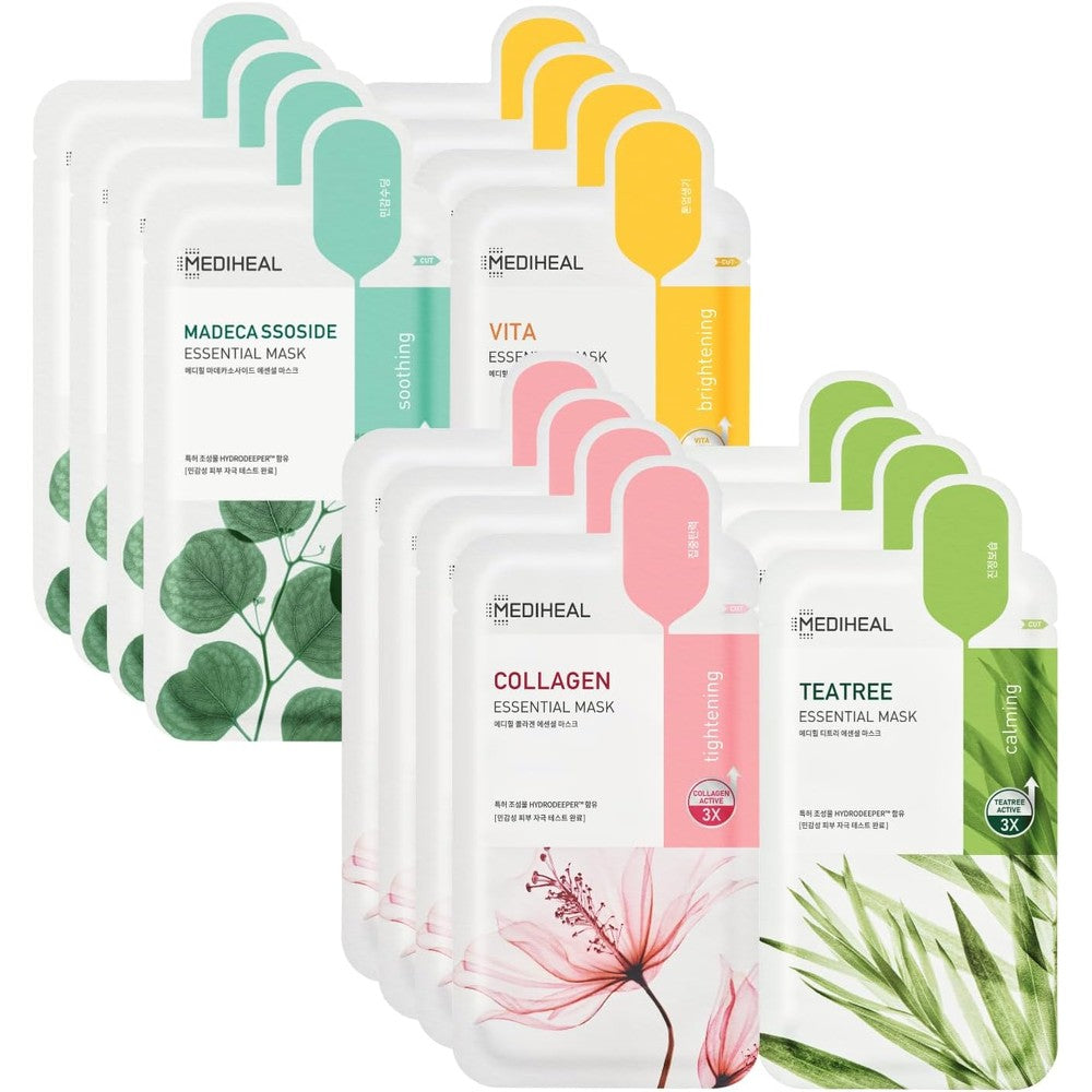 Mediheal Essential Hero 16 Pack sheet masks front view