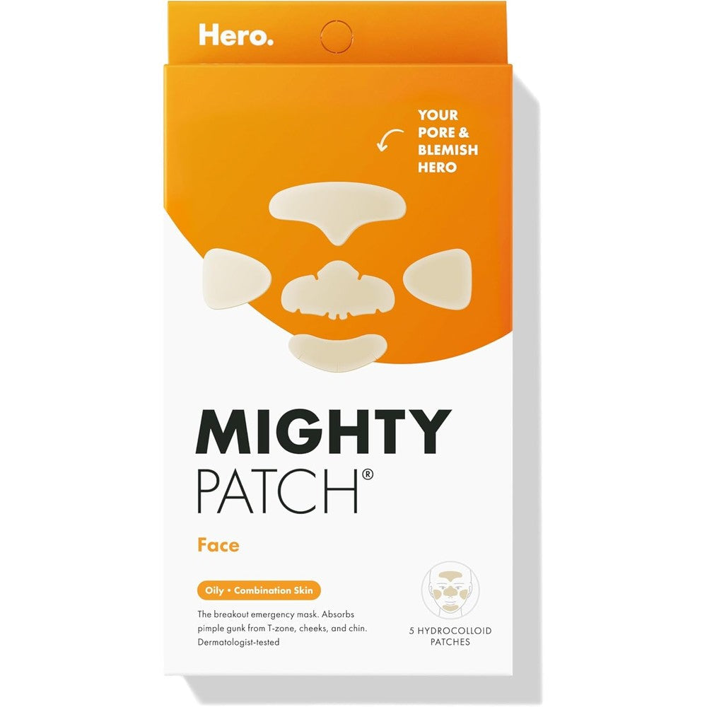 Hero Cosmetics Mighty Patch Face Patch XL hydrocolloid mask for full face breakouts