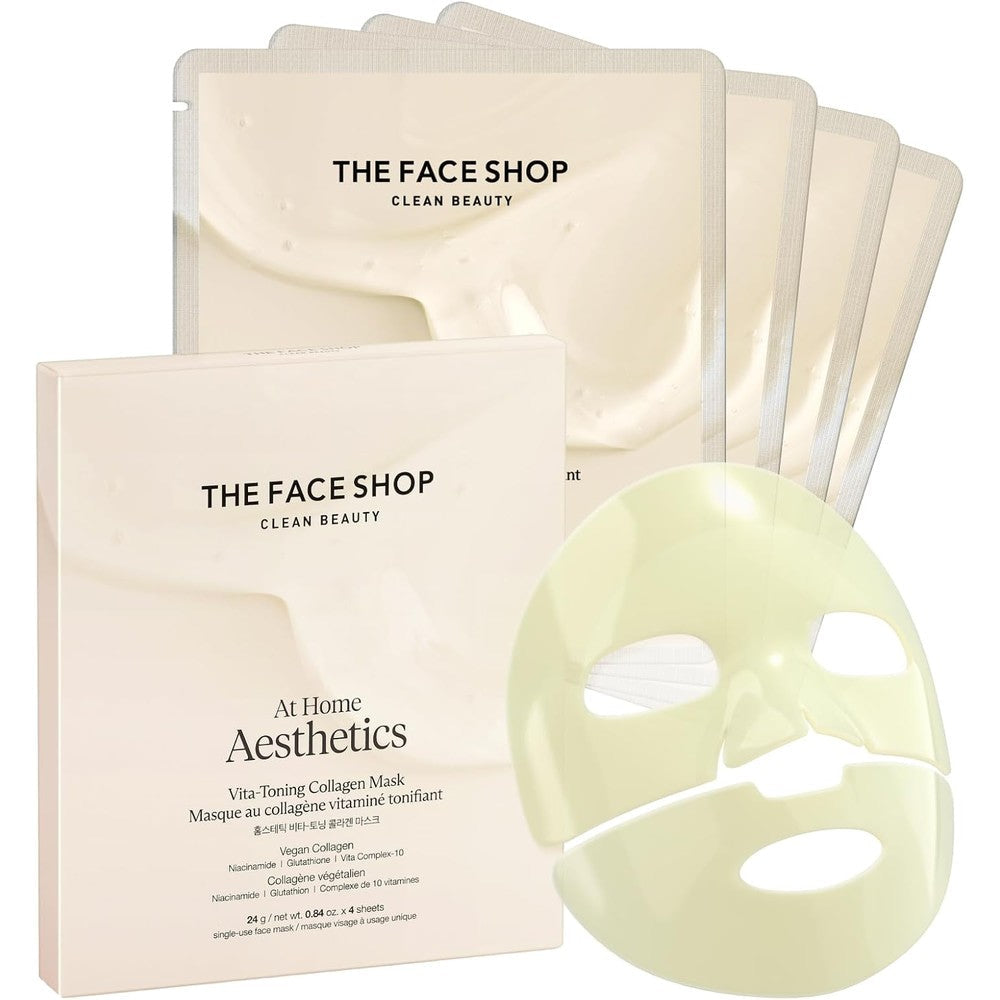 The Face Shop Vita-Toning Vegan Collagen Face Mask front packaging view