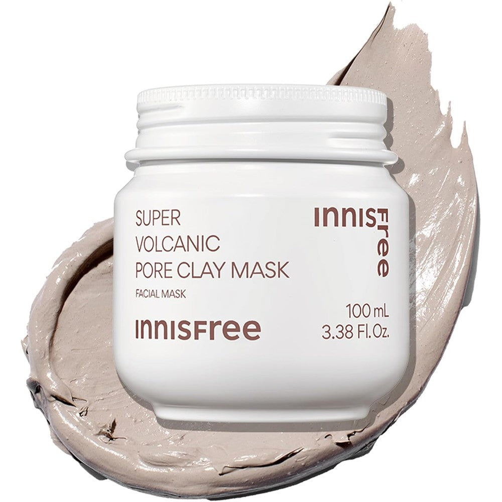 Innisfree Super Volcanic Pore Clay Mask front view jar for oil control