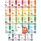 Dermal collagen essence facial mask sheet variety set front view