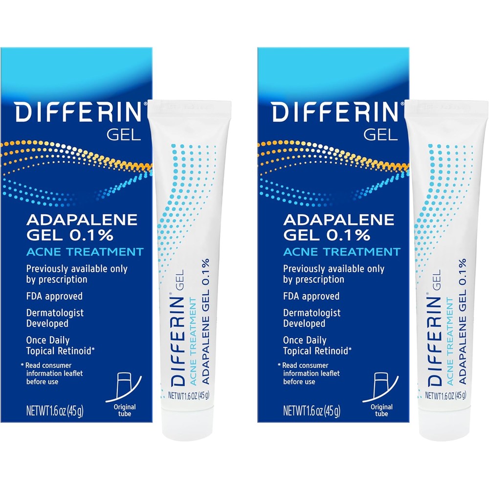 Differin Acne Treatment Gel 0.1% Adapalene front view