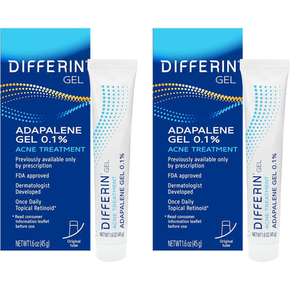 Differin Acne Treatment Gel 0.1% Adapalene front view