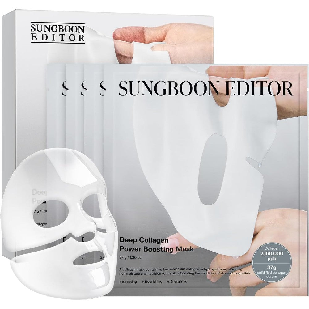 Sungboon Editor Deep Collagen Overnight Mask For Glass Skin Wrinkle Care Firming And Pore Refining 4 Count Pack - Image 1