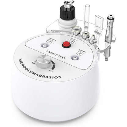 UNOISETION diamond microdermabrasion machine front view showing the main device and control knobs