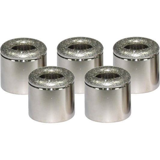 USonline911 Diamond Microdermabrasion Replacement Tips front view showing five stainless steel tips and cotton filters bundle for professional skin exfoliation.