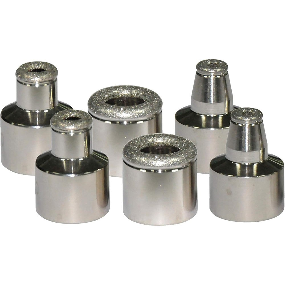Bizzico Diamond Microdermabrasion Replacement Tips six count set front view for skin exfoliation