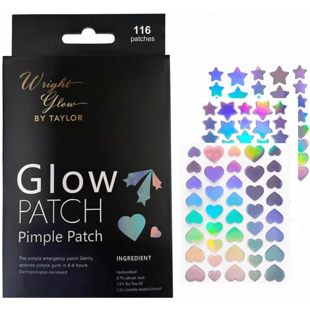 Wright Glow By Taylor overnight pimple fix patches front packaging