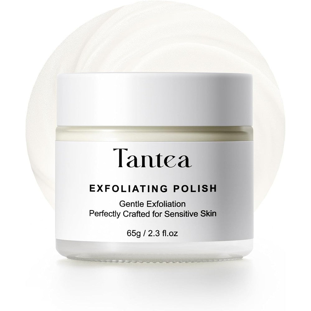 Tantea Microdermabrasion Facial Scrub front view jar on clean backdrop