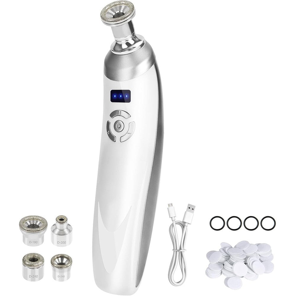 Mcwdoit Diamond Professional Microdermabrasion Machine front view showing the sleek portable control unit and connected wand
