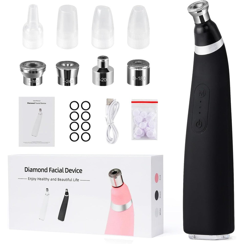 IeBilif Diamond Microdermabrasion Machine front view showing sleek black design