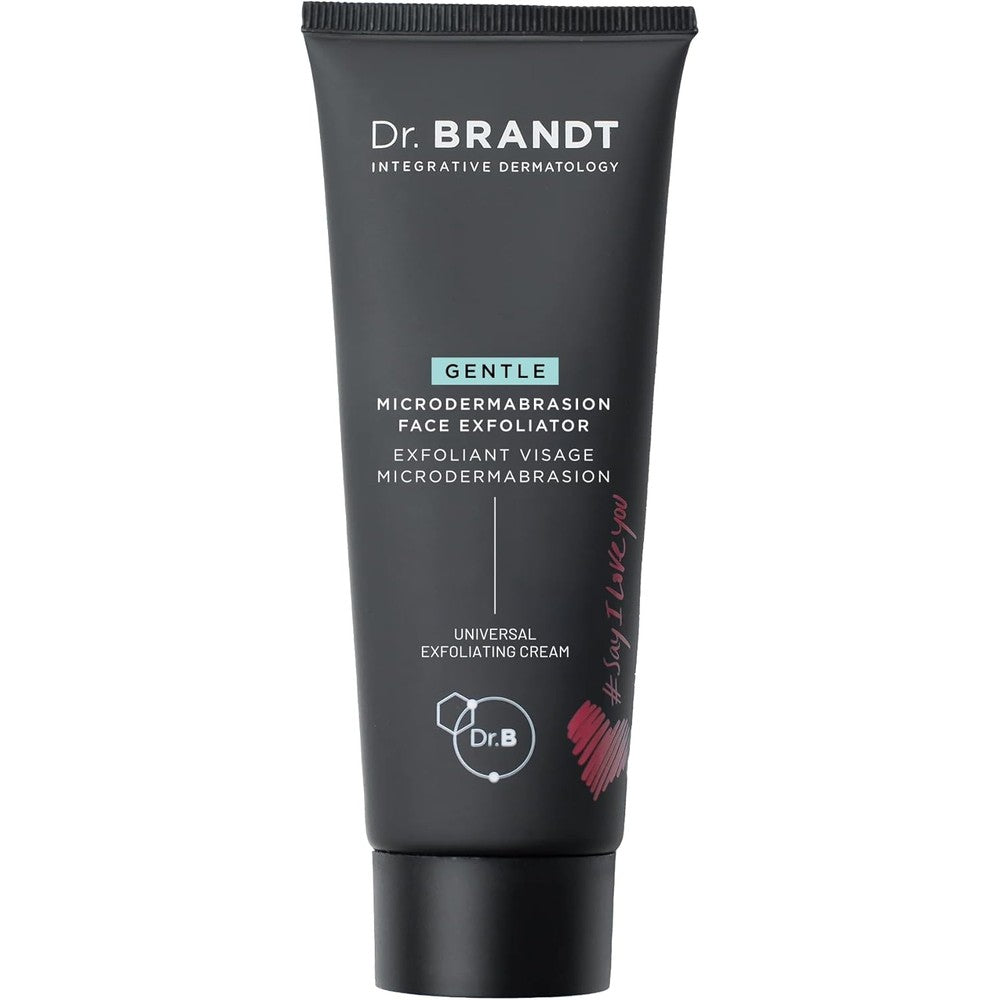 Dr. Brandt Microdermabrasion Renewing Face Exfoliator front view tube on premium background