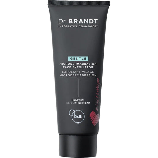 Dr. Brandt Microdermabrasion Renewing Face Exfoliator front view tube on premium background