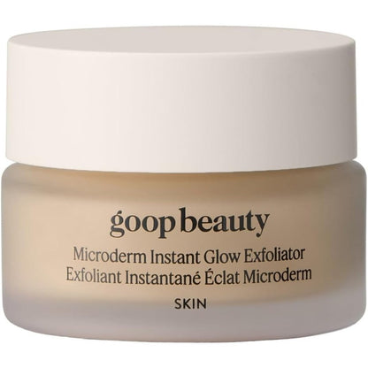Goop Beauty Microderm Instant Glow Exfoliator front view packaging jar