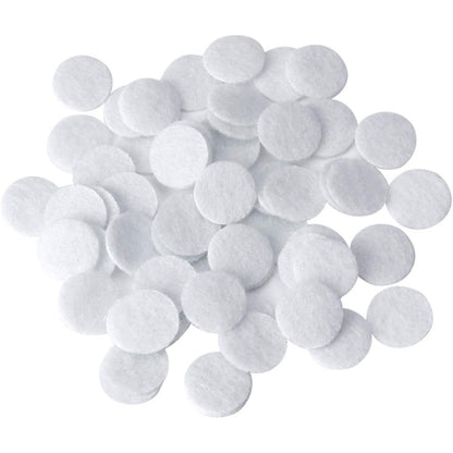 TopDirect microdermabrasion cotton filters front view showing the bulk pack of round white replacement pads.