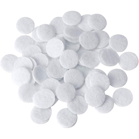 TopDirect microdermabrasion cotton filters front view showing the bulk pack of round white replacement pads.