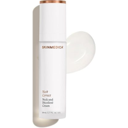 SkinMedica Neck Correct Cream front view bottle of age defying wrinkle treatment.