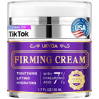 Ukvoa retinol neck and face wrinkle cream purple jar front view