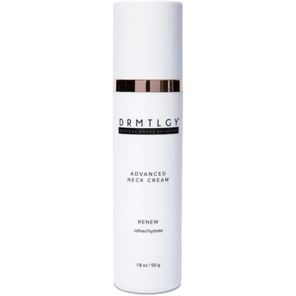 DRMTLGY Advanced Neck Firming Cream front view of the 1.8 ounce container for anti-aging skincare.