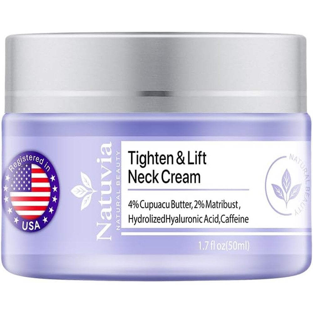 Natuvia Tighten and Lift Neck Cream jar front view