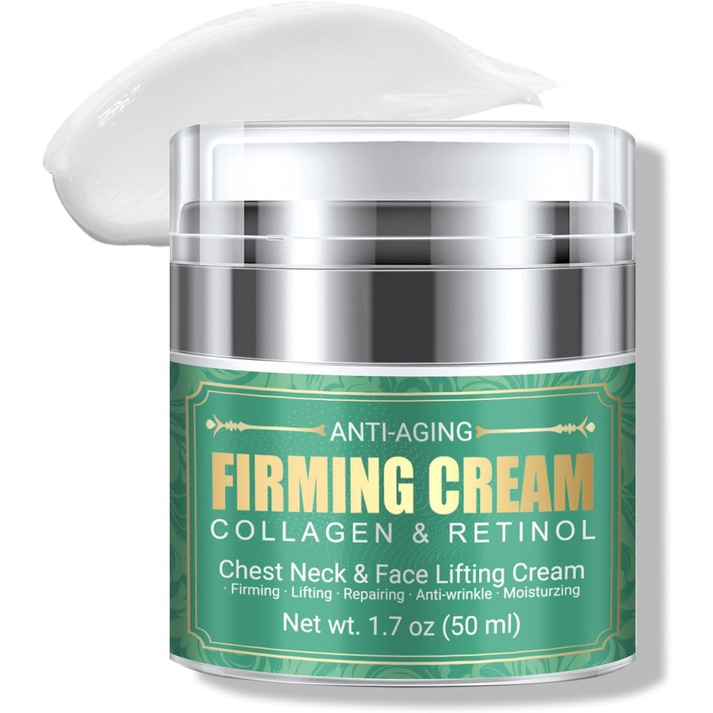 Muocobu Anti Aging Firming Neck Cream front view jar for tightening and lifting skin